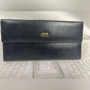 TBD: Bally Black Leather Continental Wallet Made in Italy